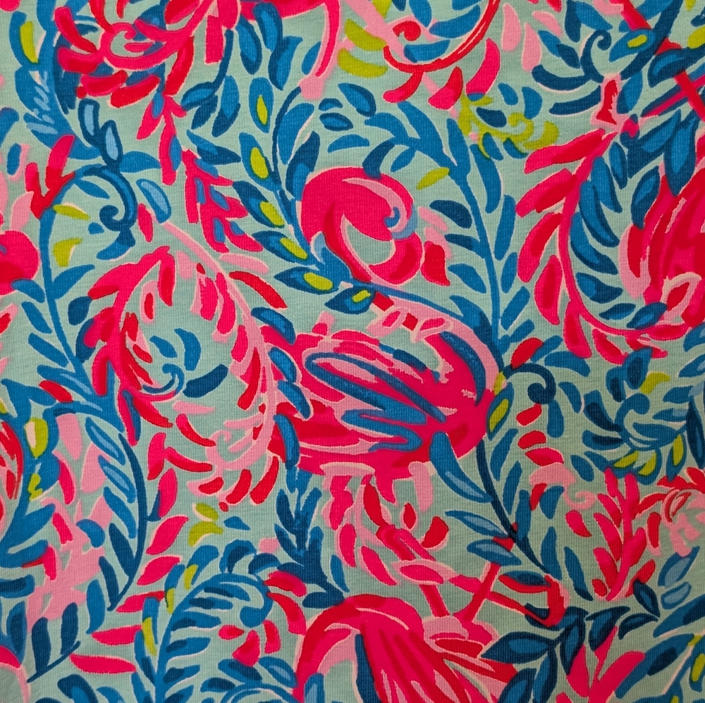 Lilly Pulitzer Aleah long-sleeve top Surf Blue Flim Flam print - Picture 8 of 8